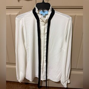 NWT CeCe Tuxedo Blouse